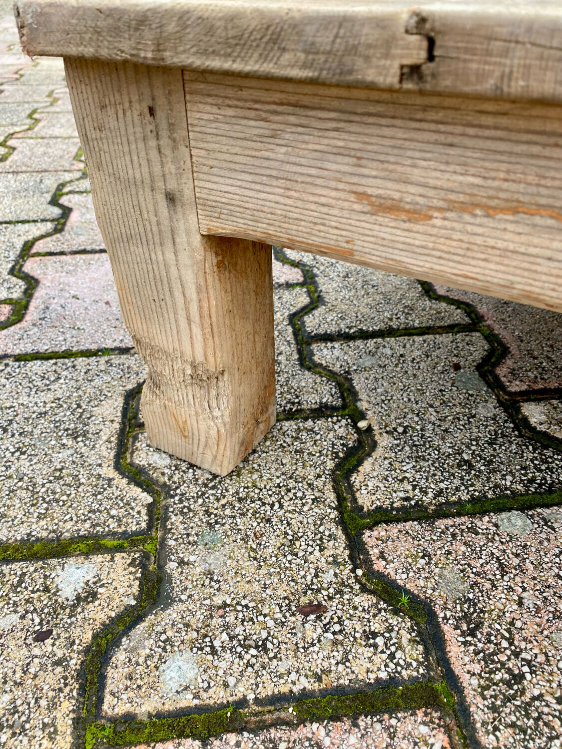 Natural wood coffee table