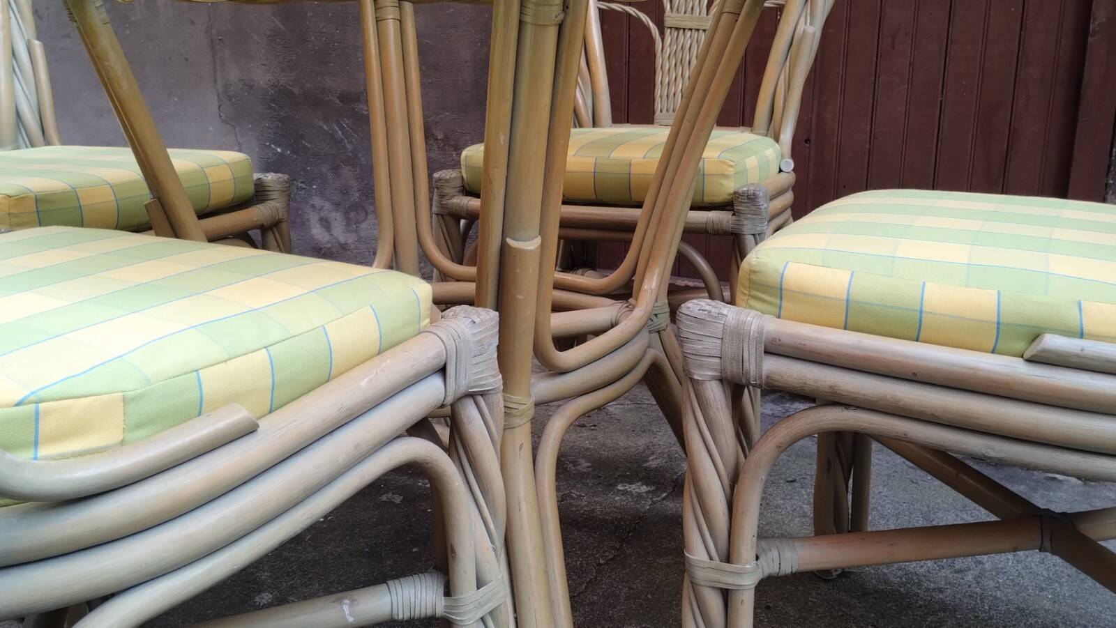 Bamboo garden dining set