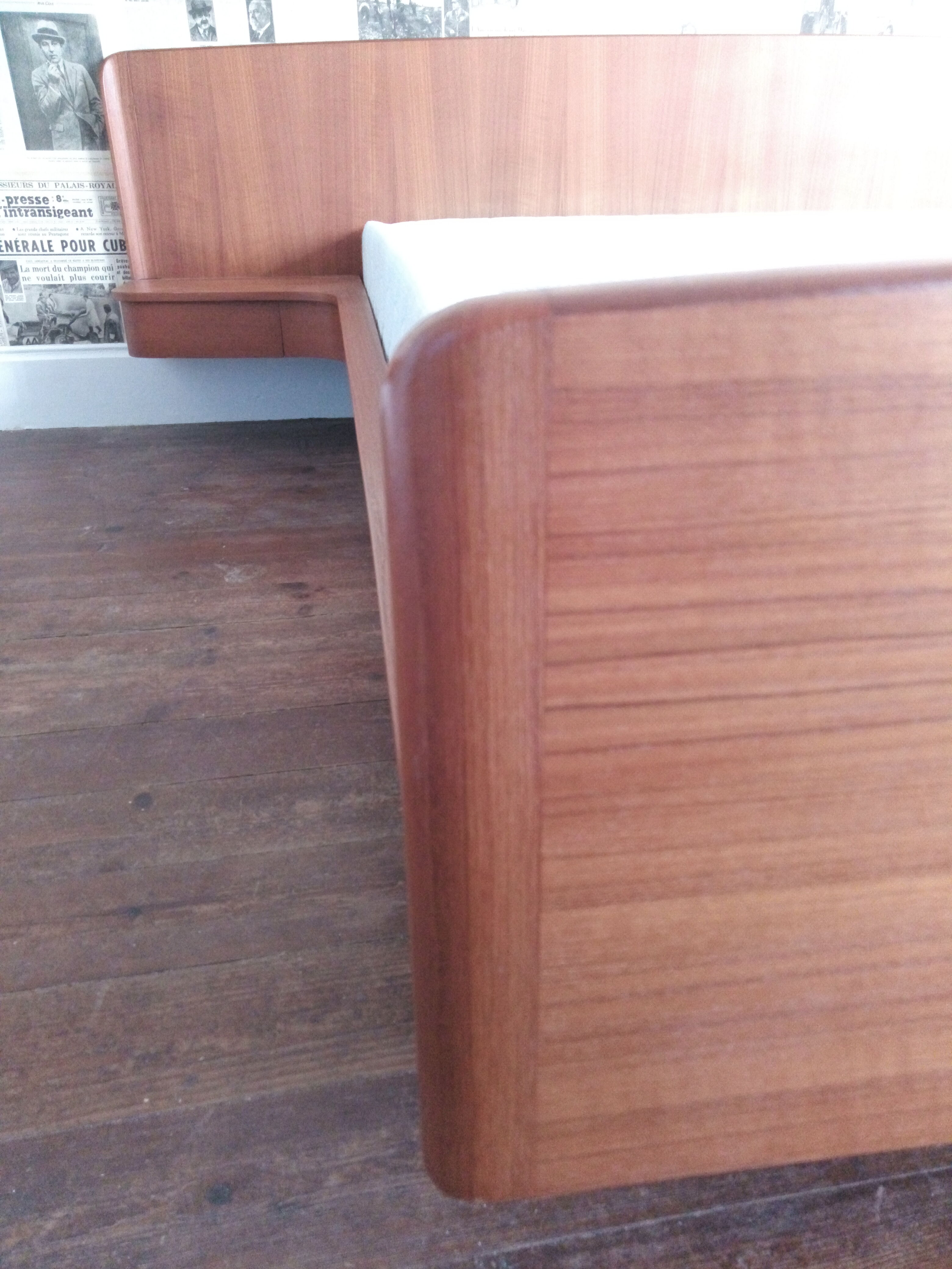 Vintage Scandinavian teak bed 1960