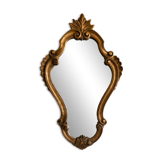 Antique gilded mirror in Louis XV Rococo style.