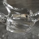 Bird-shaped paperweight, crystal swallow