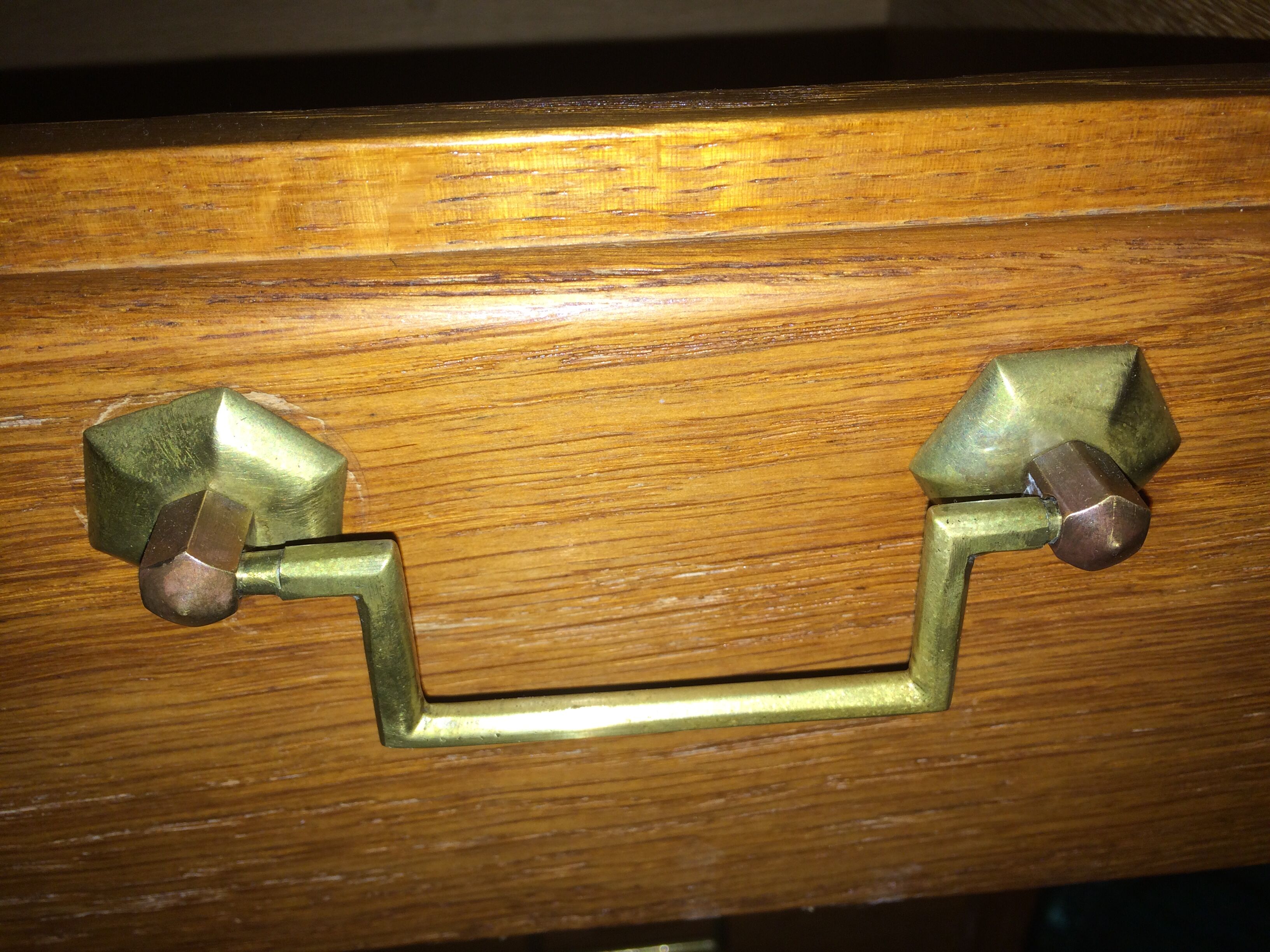 Secrétaire bureau vintage  4 pieds compas années 50