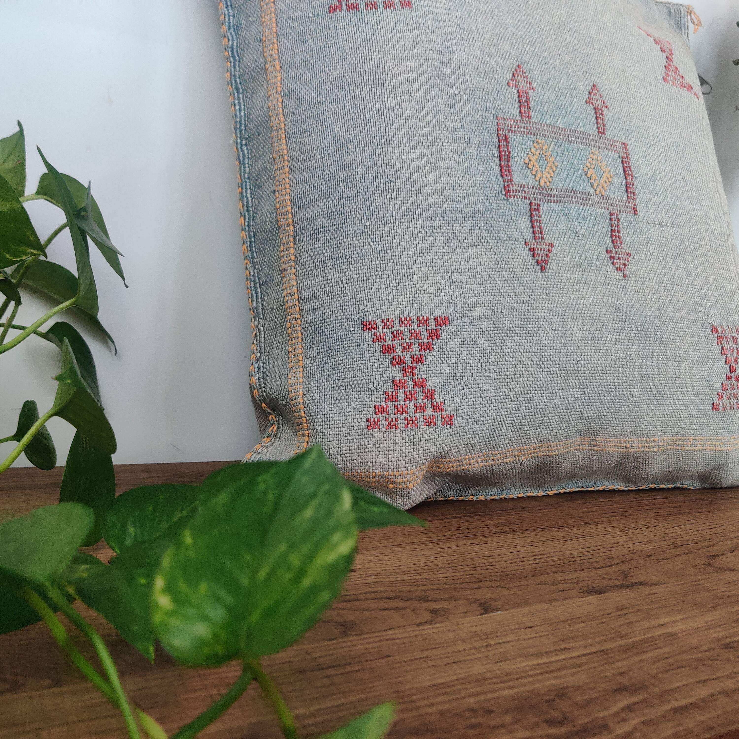 vintage gray Berber cushion