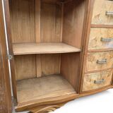 Art Deco sideboard in walnut and burl walnut