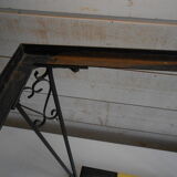 Table d'appoint en fer forgé vintage