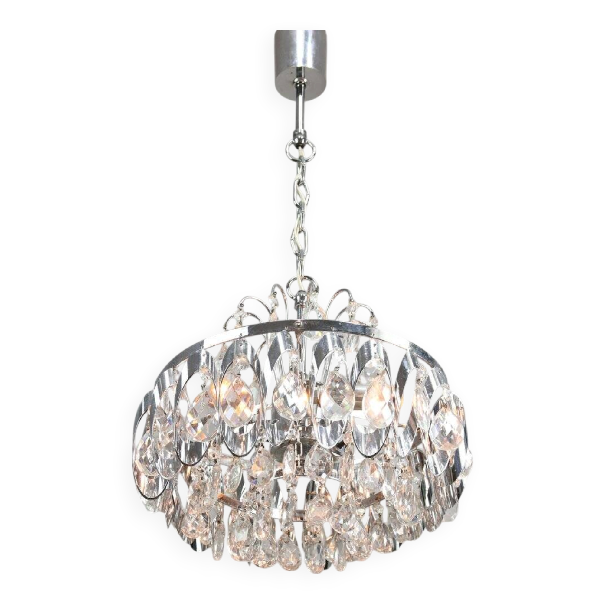 Small vintage Viennese crystal chandelier, 1970s