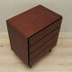 Mahogany chest of drawers, Danish design, 1970s, manufacture Omann Jun