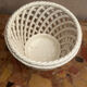 Vintage woven ceramic cache-pot
