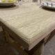 Raw wood farmhouse table