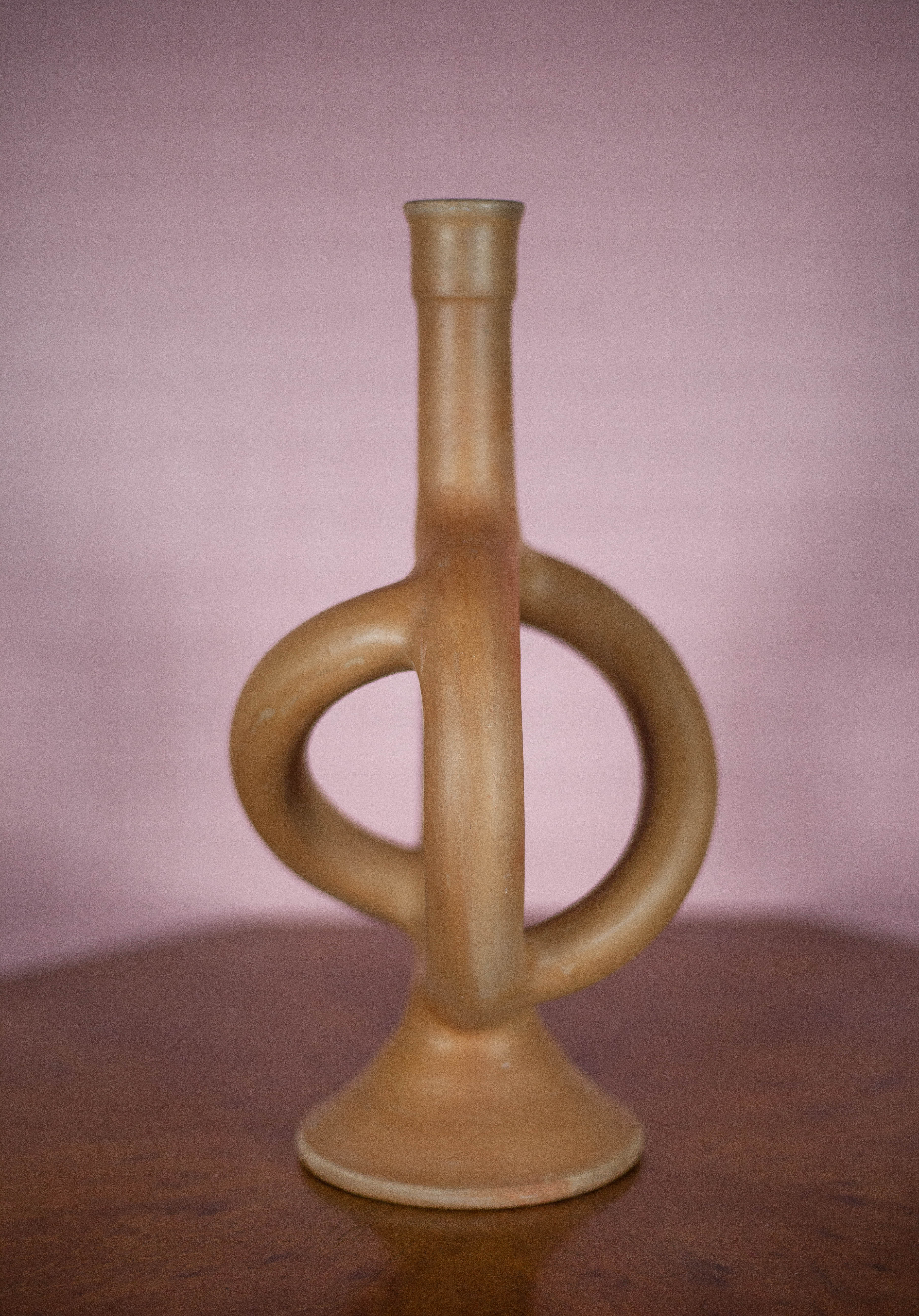 Brutalist terracotta vase