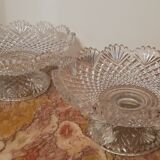 Pair of crystal fruit cups