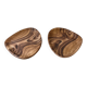 Set of ceramic bowls resembling wood