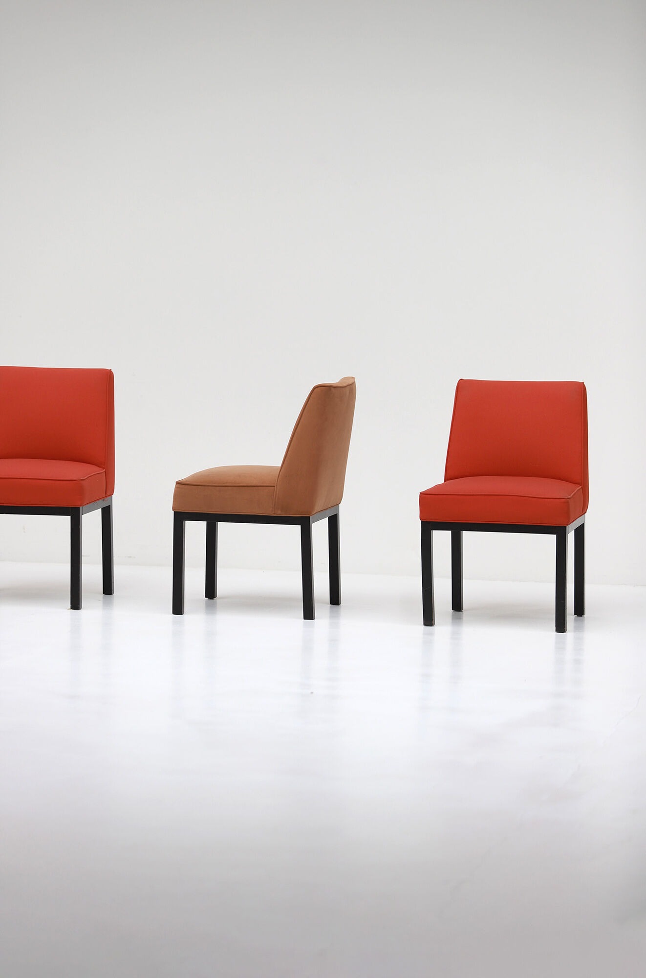 Set of six Jules Wabbes 'Louise' dining chairs for Bulo