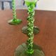 Alsatian white wine glass with a twisted green stem - vintage French stemmed glass