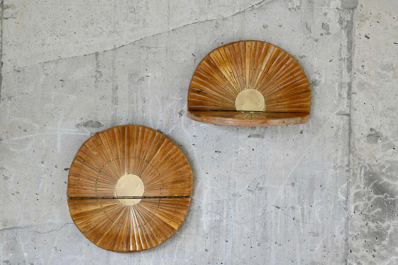 Decorative Bamboo Sunbursts Shelves