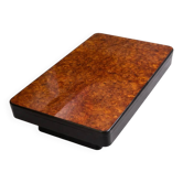 1970s bar coffee table by Willy Rizzo, elm burl.