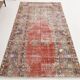 4x7 Red & Cream Vintage Area Rug 126x236Cm SK 17738
