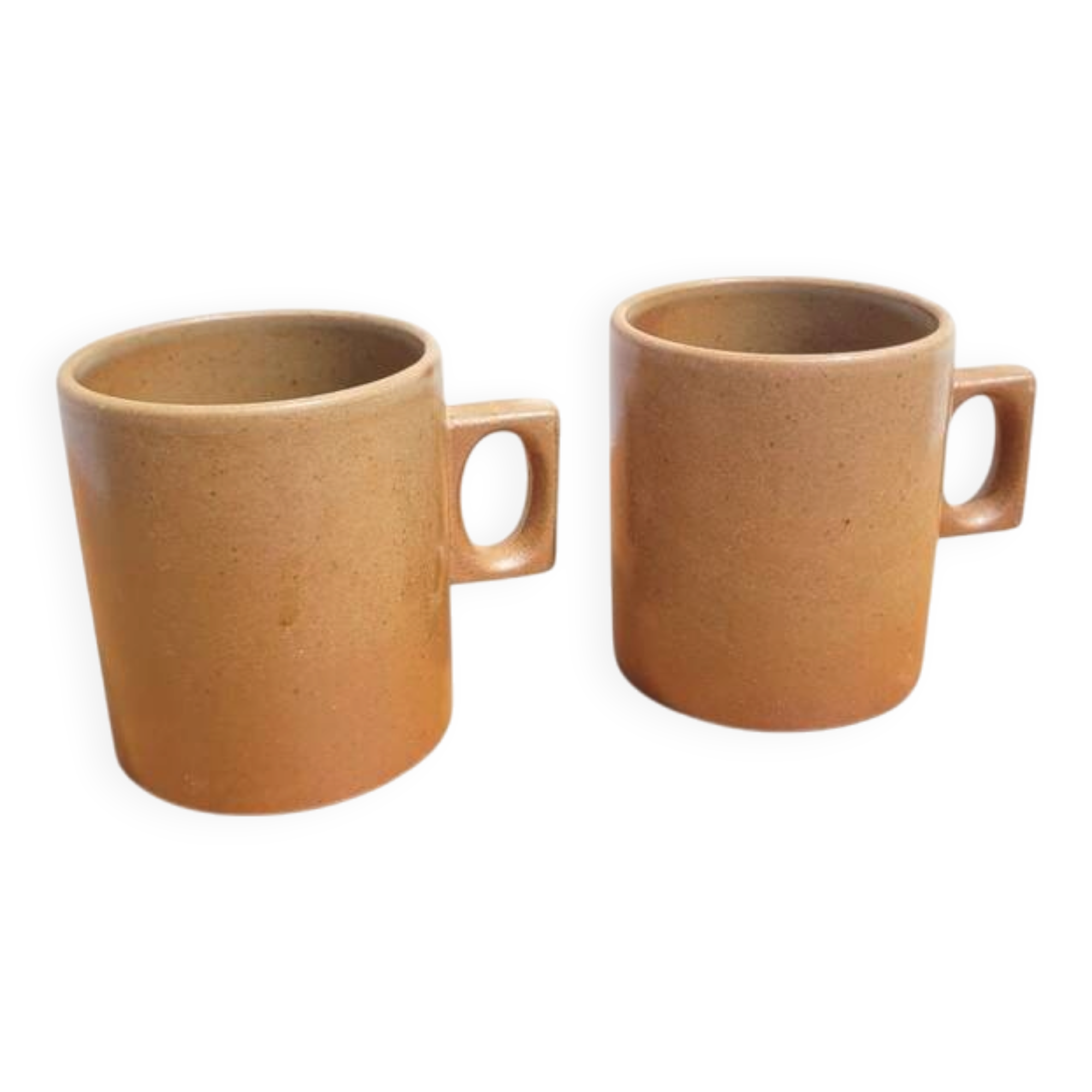 Set of 2 stoneware mugs from the 70s Brenne.