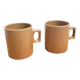 Set of 2 stoneware mugs from the 70s Brenne.