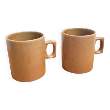 Lot de 2 tasses en grès de Brenne 70s