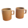 Set of 2 stoneware mugs from the 70s Brenne.