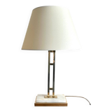 Lampe de table en laiton et marbre