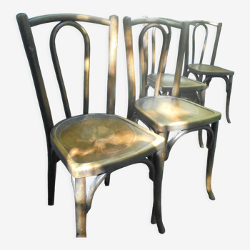 4 chaises bois courbé vers 1900