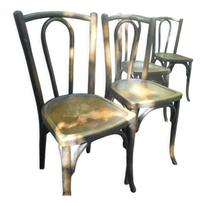 4 chaises bois courbé