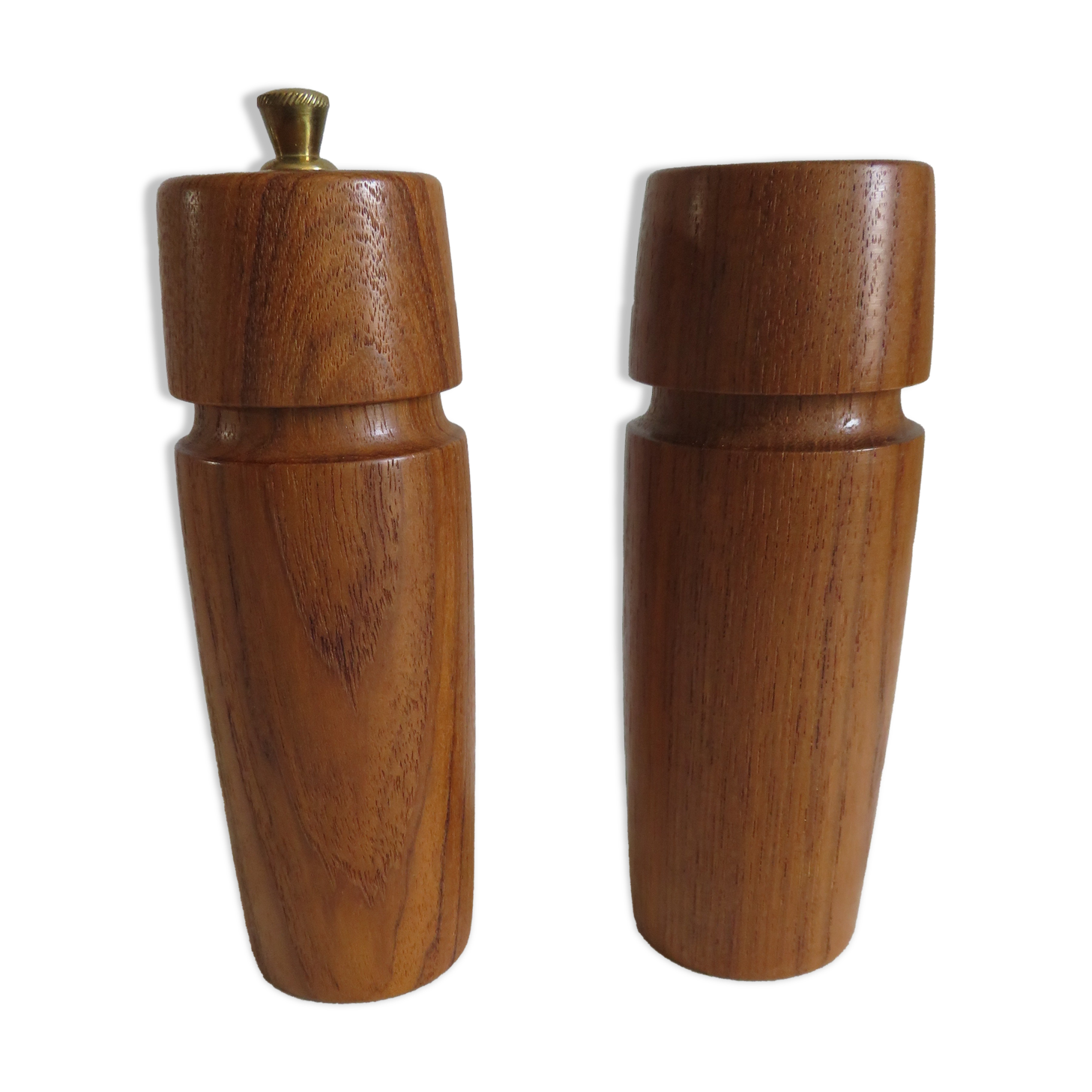 Teak salt and pepper shaker, Scandinavian style year 70s
