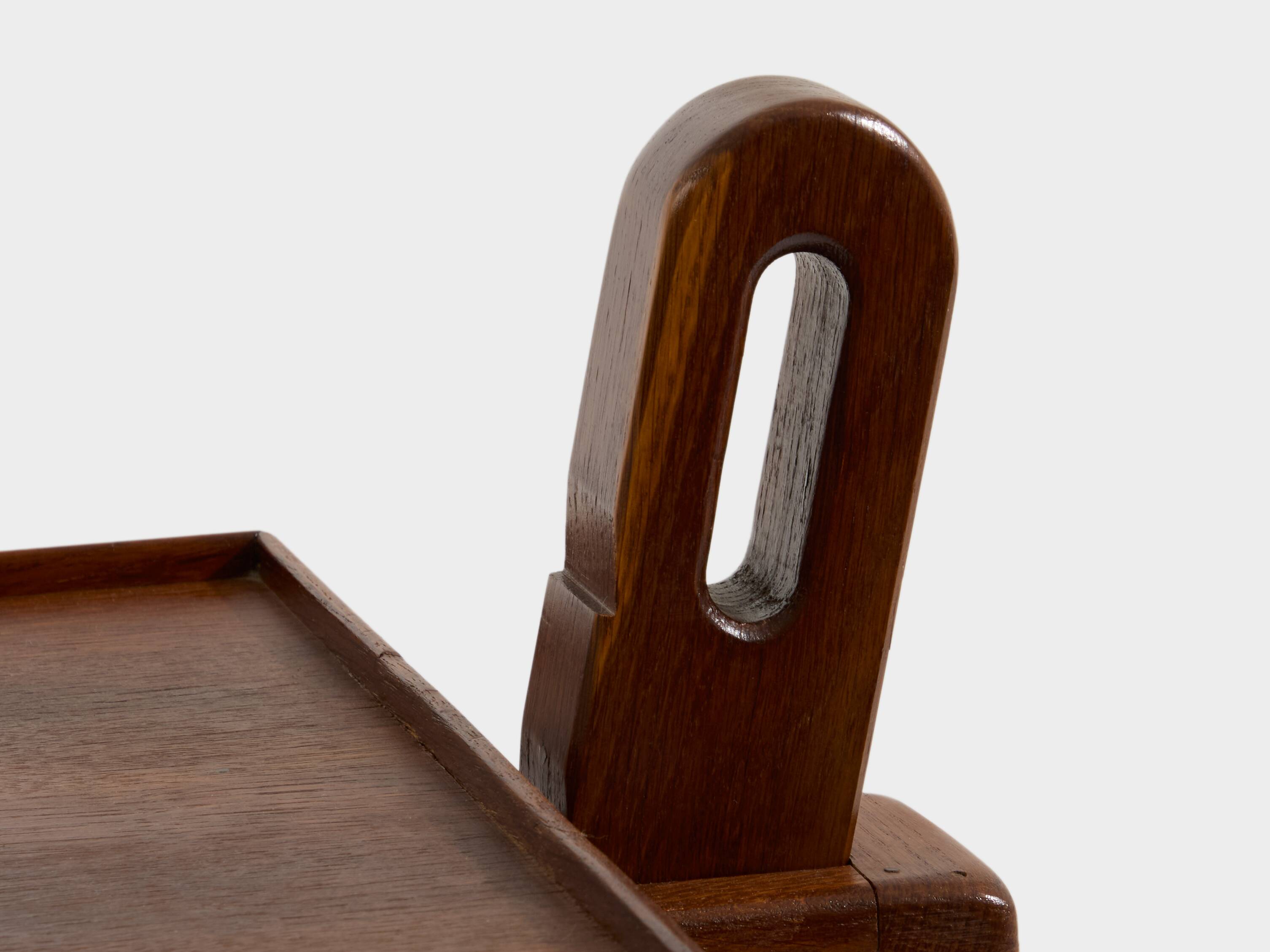 Art Deco side table, stained oak, 1940.