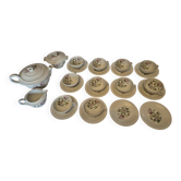 Tea / coffee service porcelain from Limoges by Théodore Havilland and signed Sola.