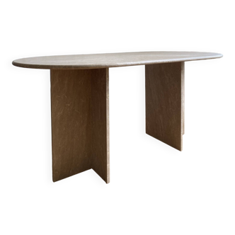 Travertine dining table