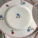 Set of 5 flat plates badonviller model "dany" years 30-40