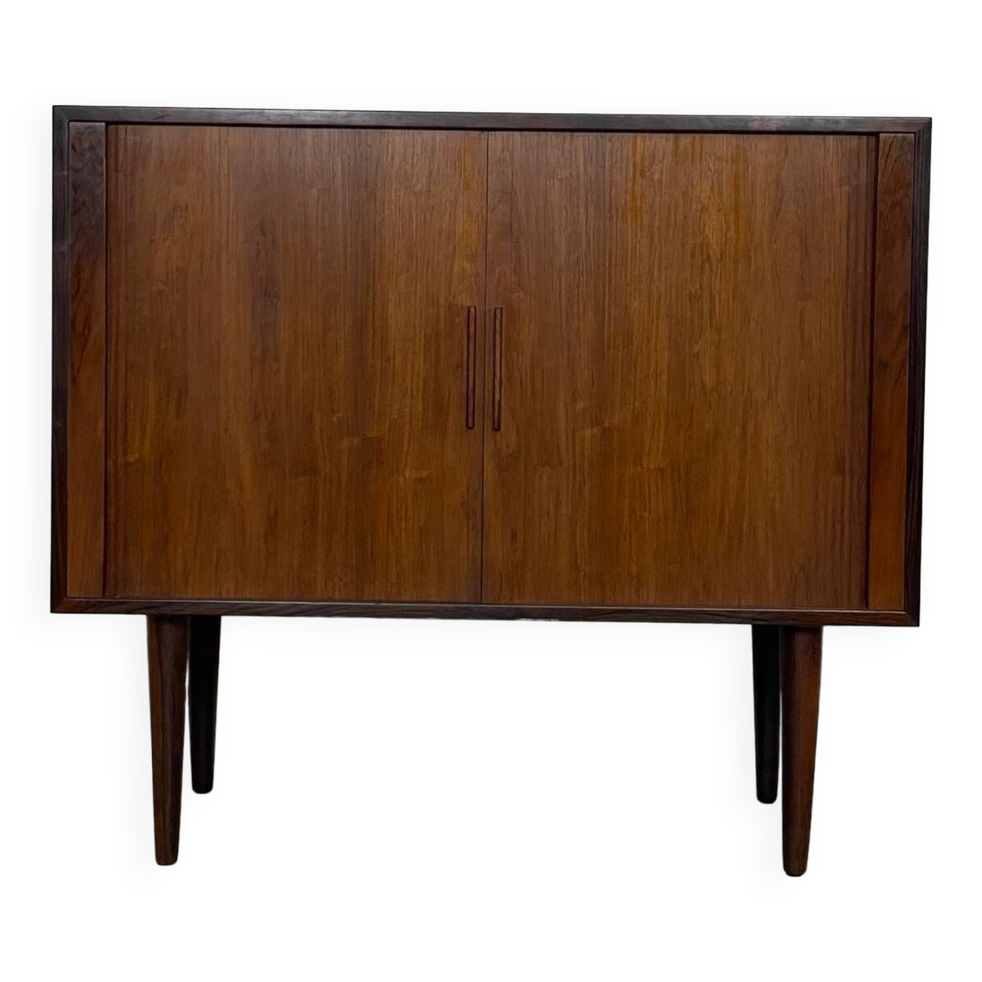 Danish Tambour Door Cabinet by Kai Kristiansen in Palisander 1960s