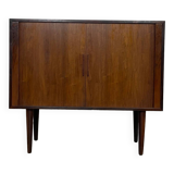 Danish Tambour Door Cabinet by Kai Kristiansen in Palisander 1960s