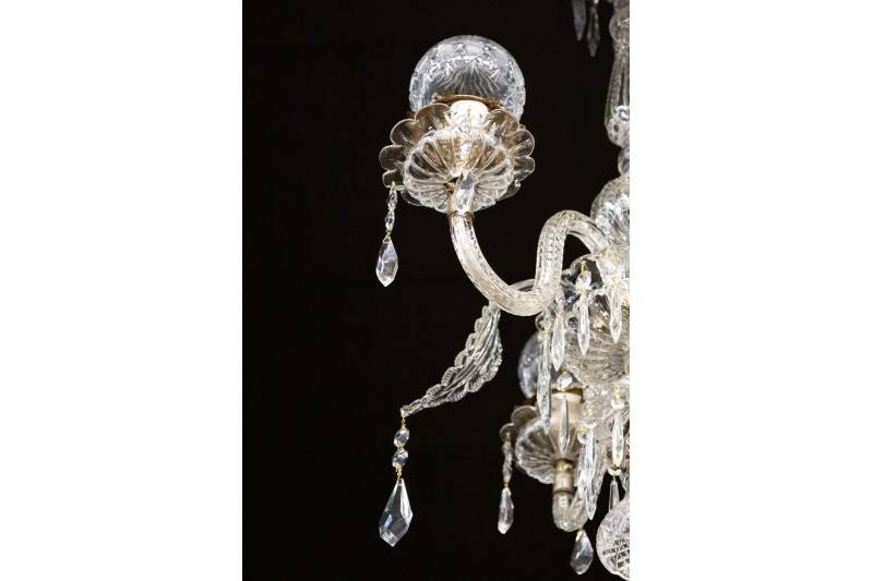 Murano crystal chandelier, Italy.
