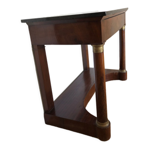 Console Empire acajou et marbre