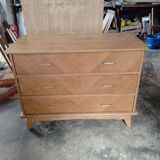 Commode pieds compas grande largeur