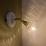 Vintage chiseled glass lampshade wall light - tableware collection -
