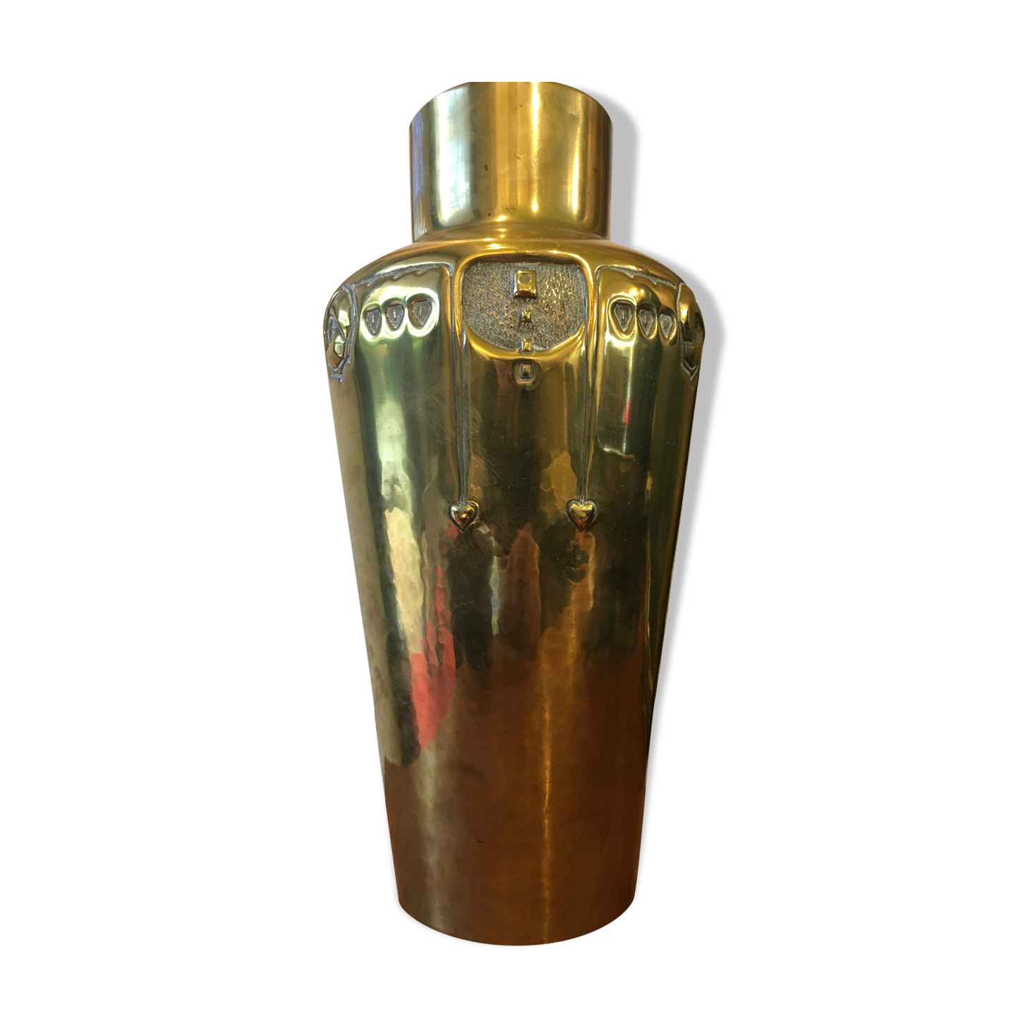 Glasgow school copper vase