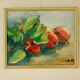 Original still life in oil on canvas from the mid-20th century – apples