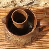 Glazed stoneware chiller pitcher
