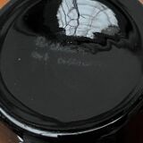 Postmodern black art glass vase by Hans Jürgen Richartz for the Richartz art collection, 1980s.