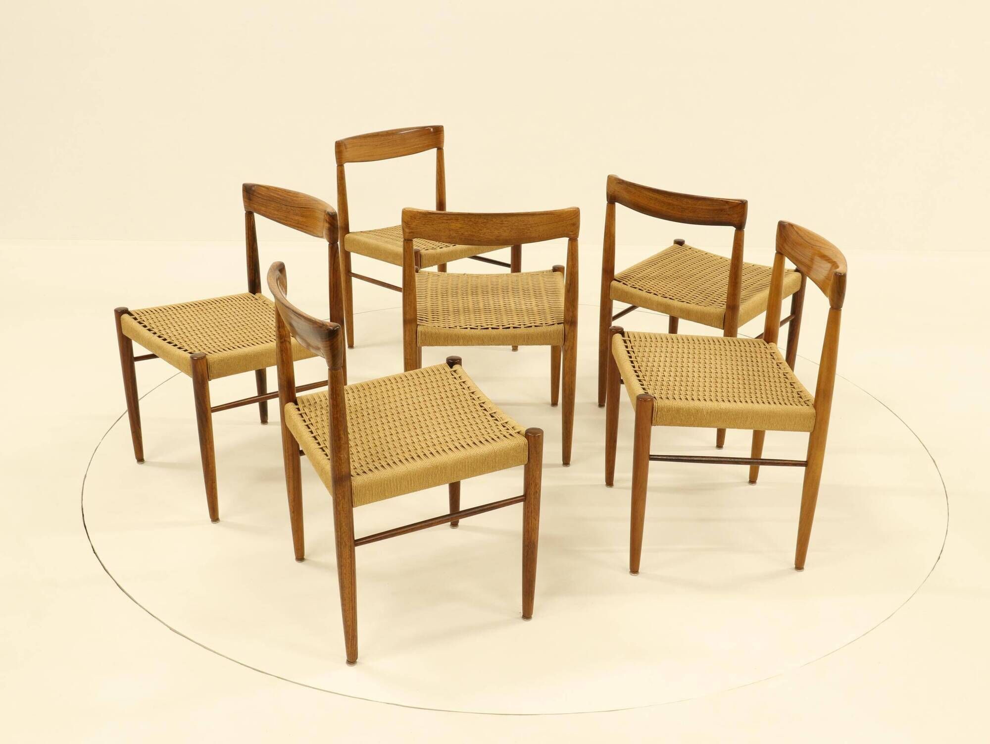 Set of 6 Rosewood Dining Chairs by H.W.Klein for Bramin, Denmark, 1960s