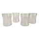 4 verres texturés en verre moulé – années 1970