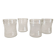 4 verres texturés en verre moulé – années 1970