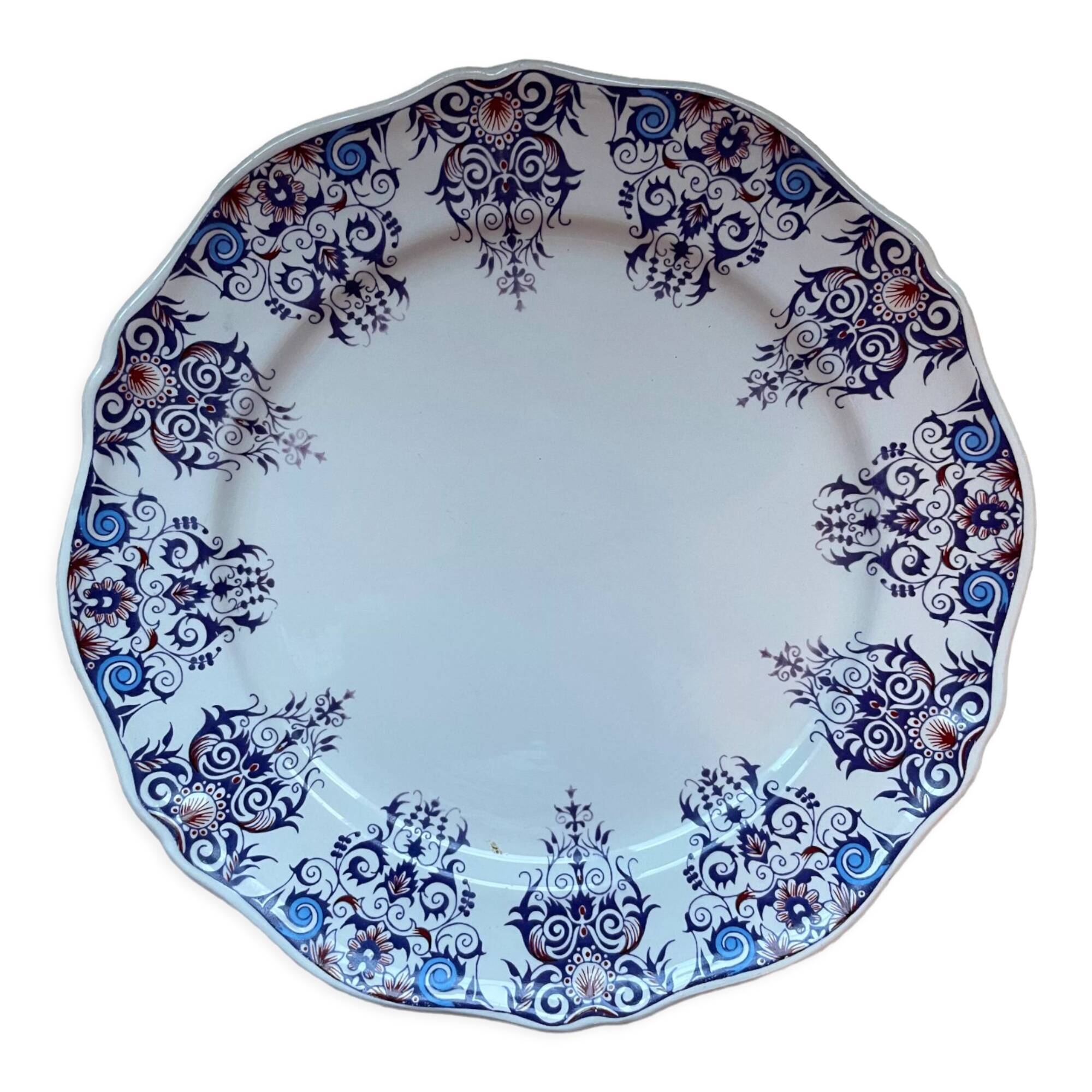 Set of 11 dessert plates St Amand Vieux Rouen