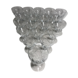 Series of 19 glass