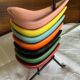 Complete set of 7 multicoloured vintage ceramic bowls.