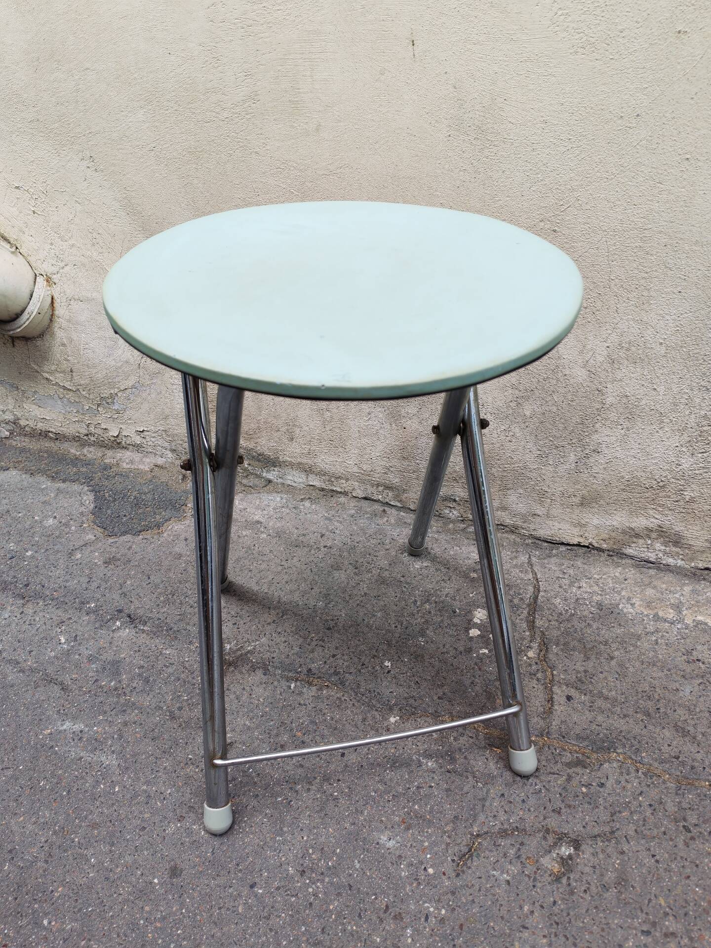 Tabouret pliant vintage Allemagne de L'Est 60/70